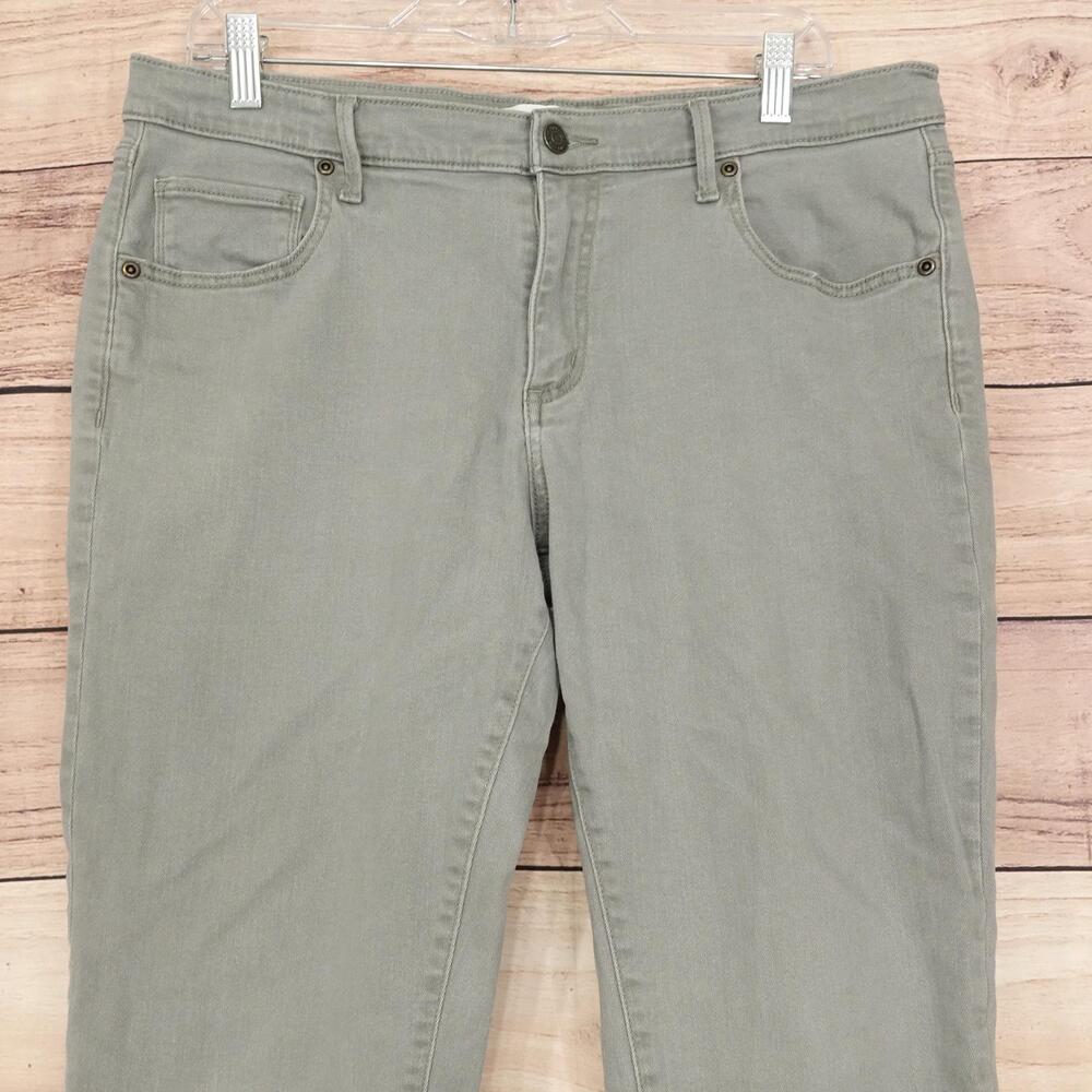 Sonoma Goods For Life Girlfriend Jeans Womens 12 Green Med Wash Stretch 34x25.5 - Picture 2 of 10
